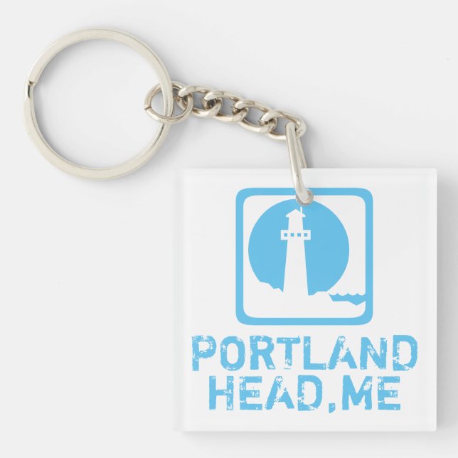 Portland Head Maine Key Ring (Front)