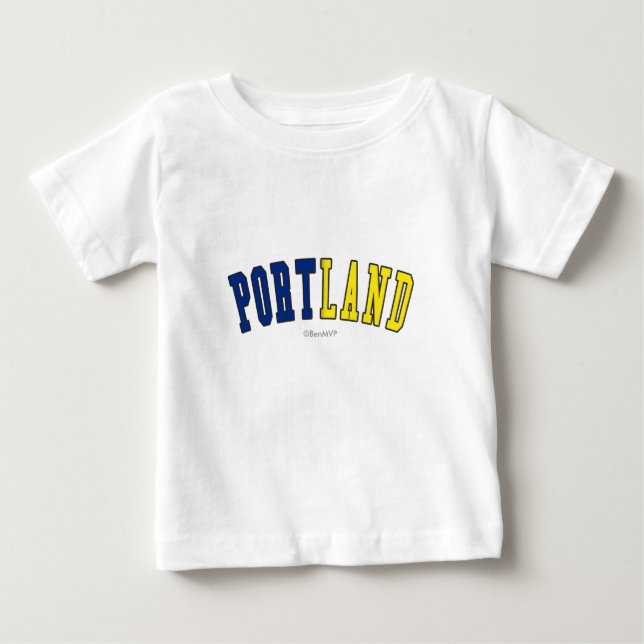 Portland in Oregon state flag colours Baby T-Shirt (Front)