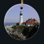 "Portland Light" Lighthouse Ornament<br><div class="desc">Dive Inspirations original photo ornaments are not just for Christmas and the holidays. They look great all year long,  and they make great inexpensive gifts too! Enjoy this shot of Maine's historic Portland Lighthouse</div>