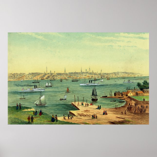 Portland, Maine 1854 Poster (Front)