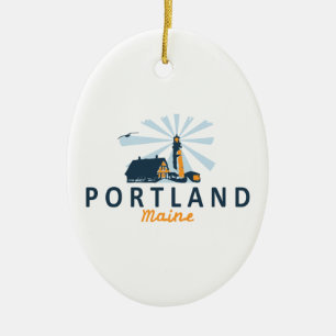 Portland Maine. Ceramic Ornament