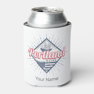Portland Maine City United States Vintage USA Can Cooler