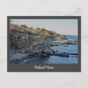 Portland Maine Cliffs Postcard