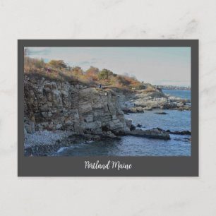 Portland Maine Cliffs Postcard