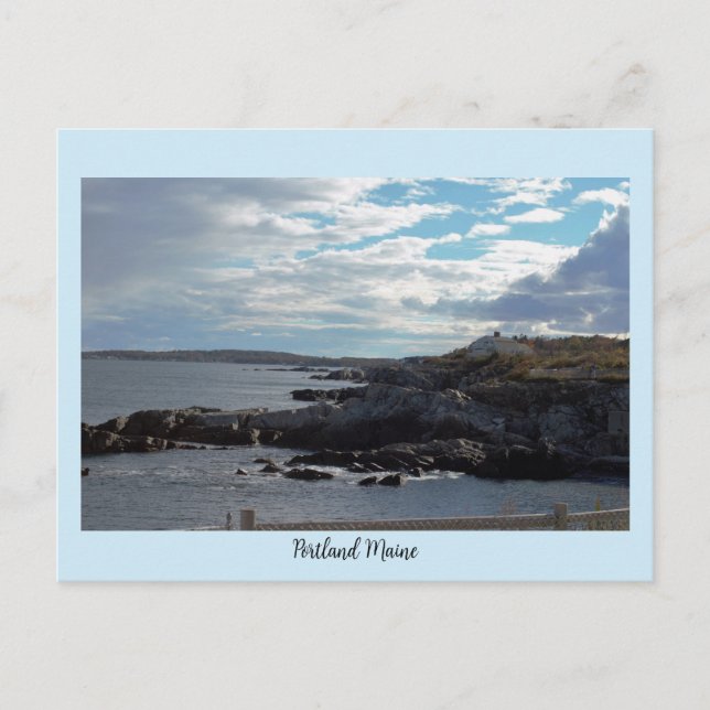 Portland Maine Coastline Postcard (Front)