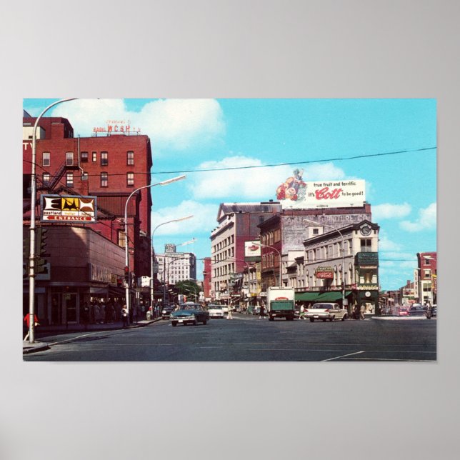 Portland, Maine Congress Square, Circa 1963 Poster (Front)