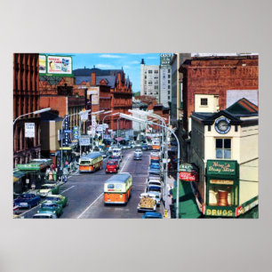 Portland, Maine Congress Street circa 1960 Poster