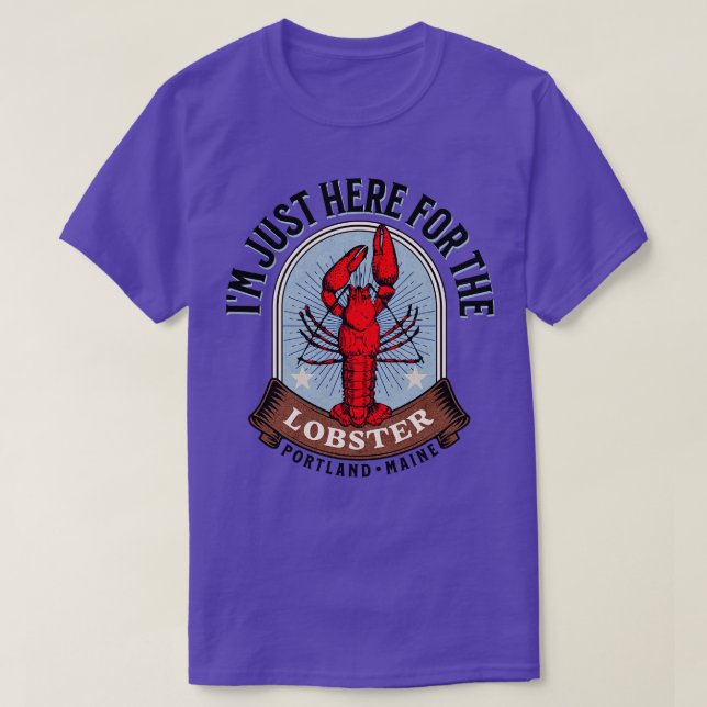 Portland Maine funny lobster T-Shirt (Design Front)