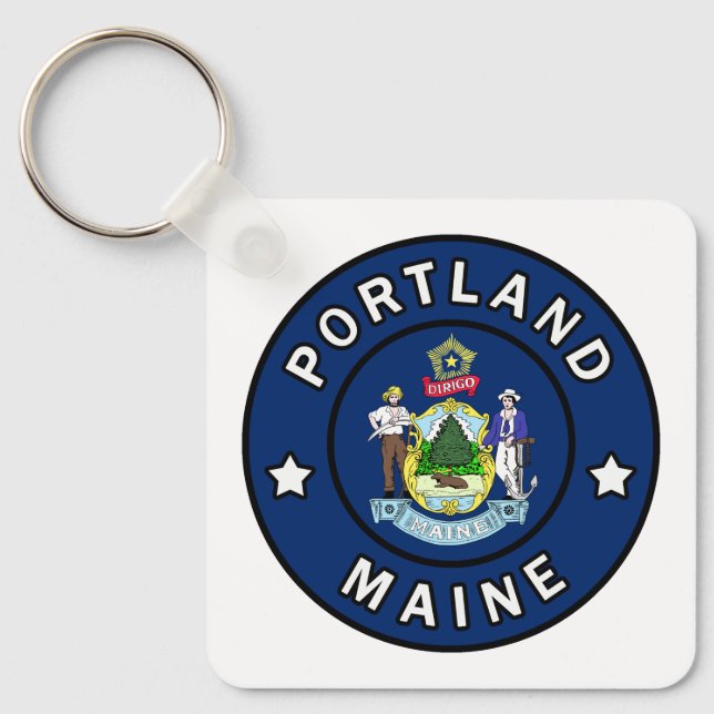 Portland Maine Key Ring (Front)