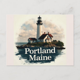 Portland, Maine Lighthouse Postcard