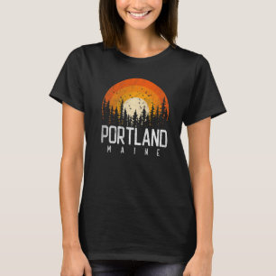 Portland Maine ME  Retro Style Vintage 70s 80s 90s T-Shirt