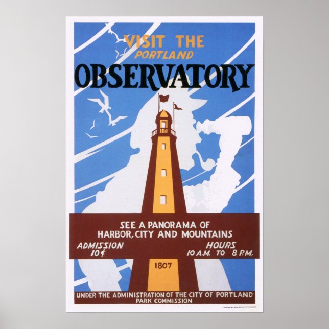 Portland, Maine Observatory Poster (Front)