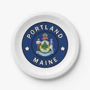 Portland Maine Paper Plate