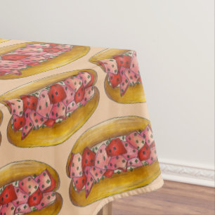 Portland Maine Seafood Lobster Roll Sandwich Food Tablecloth