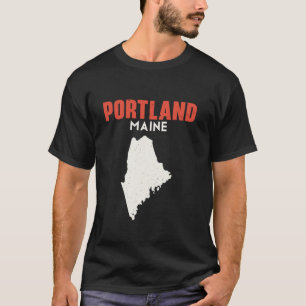 Portland Maine USA State America Travel Mainer T-Shirt