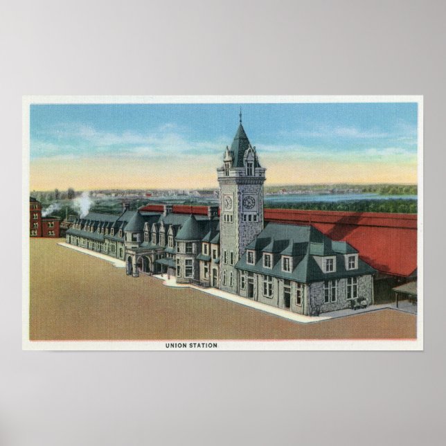Portland, MaineExterior View of Union Station Poster (Front)