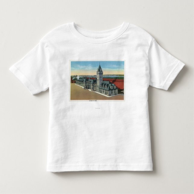 Portland, MaineExterior View of Union Station Toddler T-Shirt (Front)
