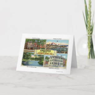 Portland, MaineGreetings From with Scenic Card