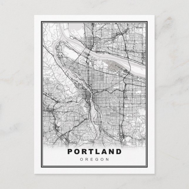 Portland Map Postcard (Front)