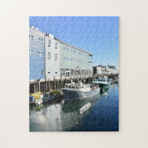 Portland ME Maine Boats Landscape Photography Jigsaw Puzzle