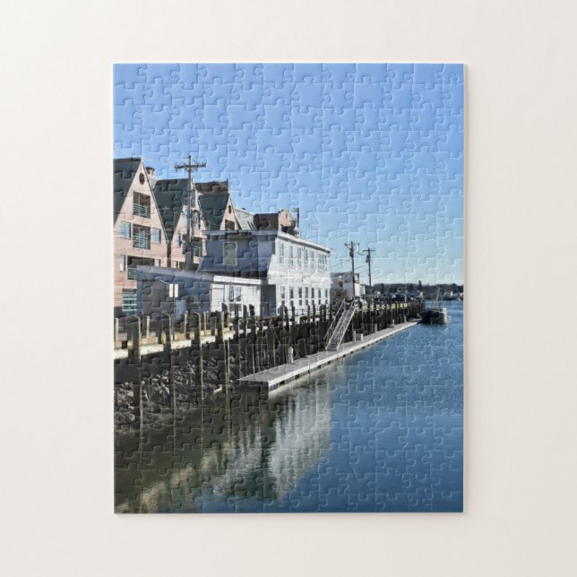 Portland ME Maine Pier Landscape Photography Jigsaw Puzzle (Vertical)