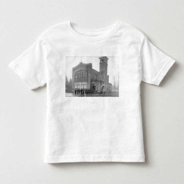 Portland, OR Fire Station View and Tower Toddler T-Shirt (Front)