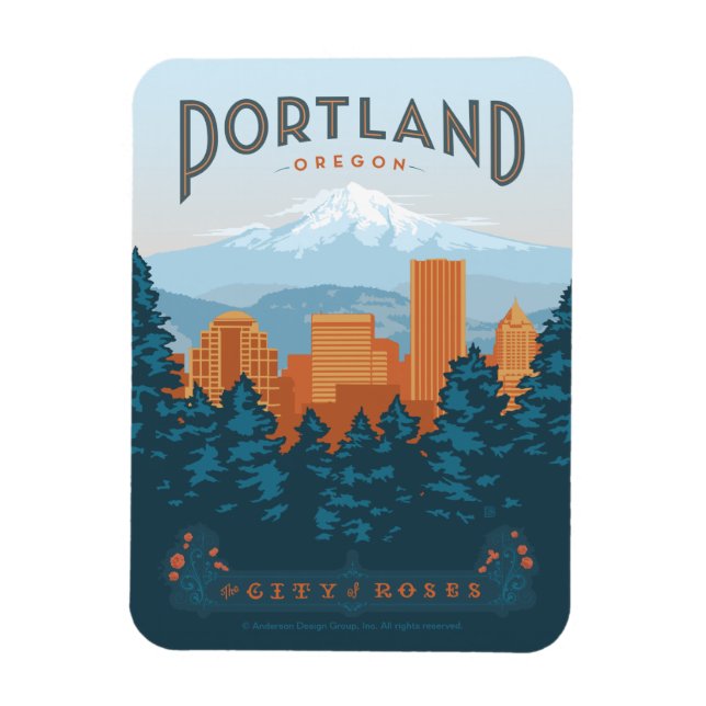 Portland, OR Magnet (Vertical)