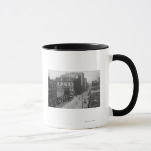 Portland, OR View of Third Street Photograph Mug