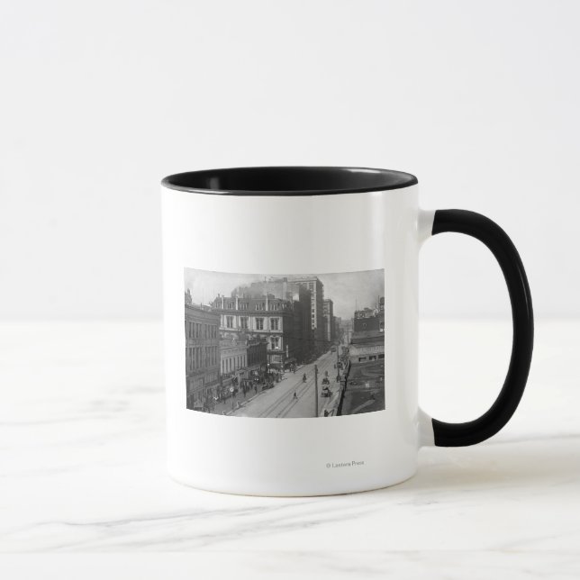 Portland, OR View of Third Street Photograph Mug (Right)
