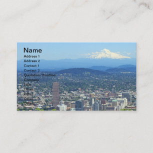 Portland, Oregon City and Mountain View Business Card