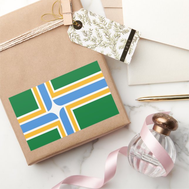 Portland (Oregon) city flag Rectangular Sticker (Gifting)