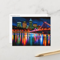 Portland Oregon City Skyline Painting 