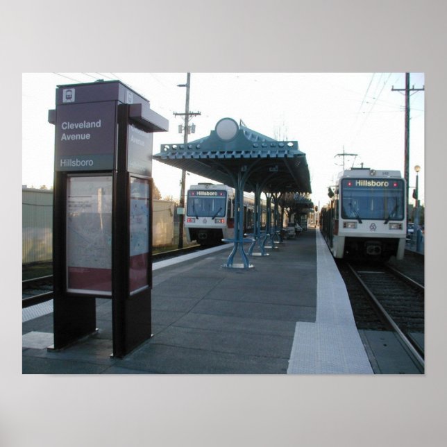 Portland Oregon MAX End of the Line Poster (Front)