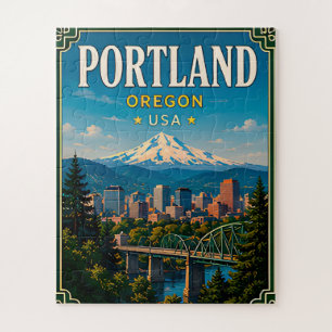 🌲 Portland Oregon Memory From Mountain View 🌲 Jigsaw Puzzle
