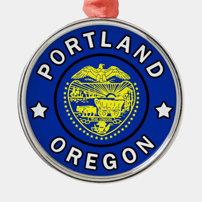 Portland Oregon Metal Ornament (Front)