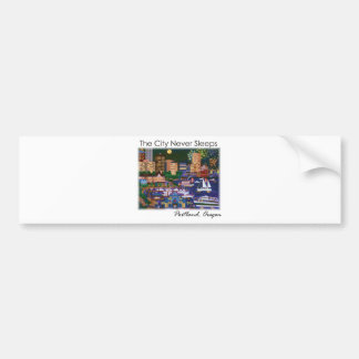 Portland Oregon @ Night Bumper Sticker