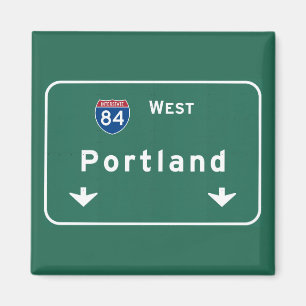 Portland Oregon or Interstate Highway Freeway : Magnet