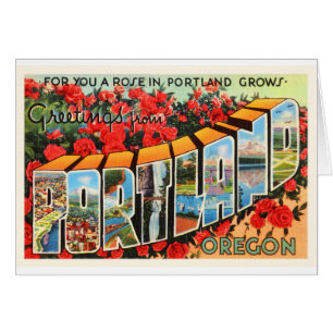 Portland Oregon OR Old Vintage Travel Souvenir