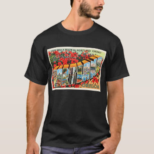 Portland Oregon OR Old Vintage Travel Souvenir T-Shirt