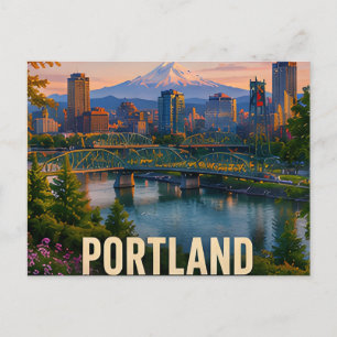 Portland Oregon Pacific Northwest City Views Postcard