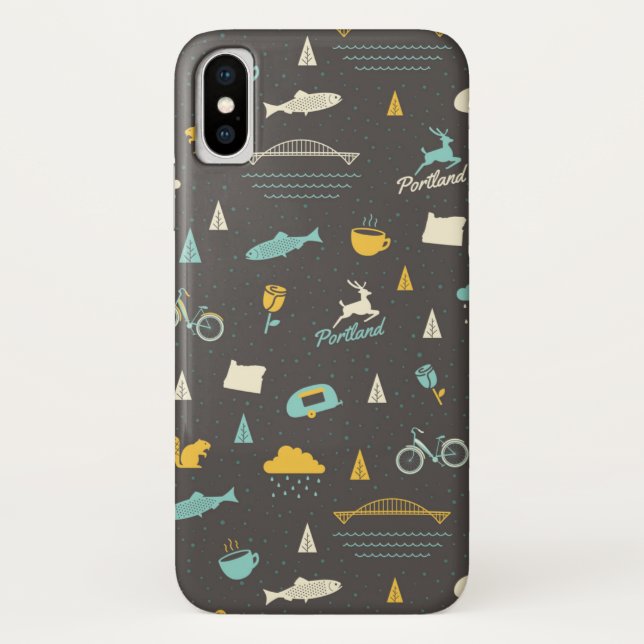 Portland, Oregon Pattern Case-Mate iPhone Case (Back)