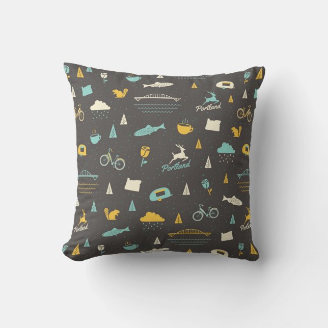 Portland, Oregon Pattern Cushion (Front)