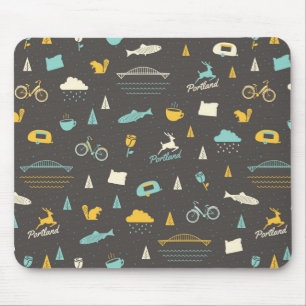 Portland, Oregon Pattern Mouse Pad