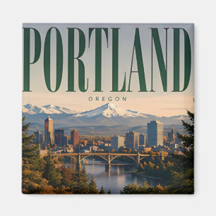 Portland Oregon Rose City Pacific Northwest Travel Magnet