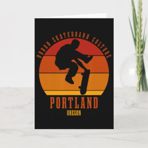 Portland Oregon Skateboarder Urn Skateboarding 2 Card