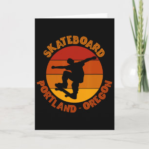 Portland Oregon Skateboarder Urn Skateboarding 4  Card