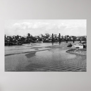 Portland, Oregon Skyline from Willamette River Poster