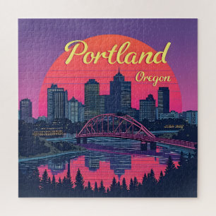 Portland Oregon Skyline Jigsaw Puzzle