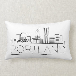 Portland, Oregon Skyline Lumbar Pillow
