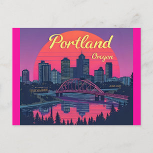 Portland Oregon Skyline Postcard